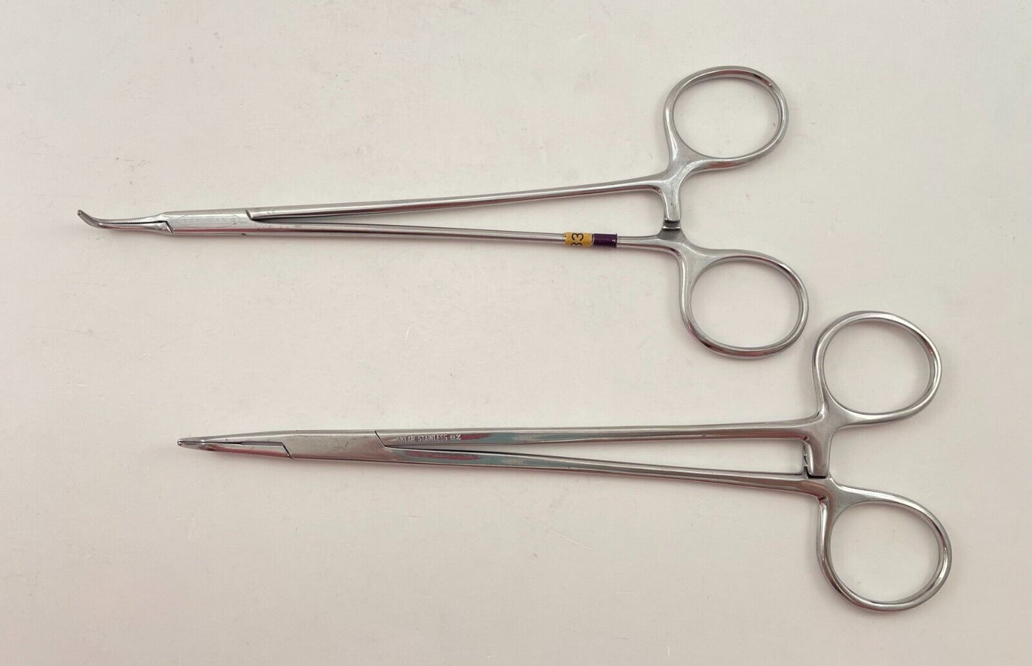 LOT OF 2 Angled Forceps: Scanlan 5005-64 & Sklar + 30 DAY WARRANTY!