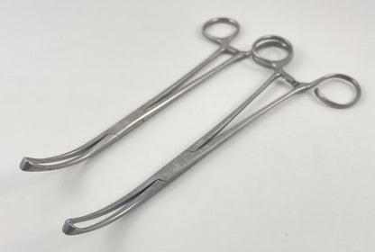 LOT OF 2 V. Mueller MO 1410 White-Lillie Seizing Tonsil Forceps, 7 1/2"