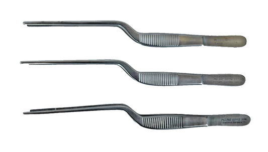 LOT of 3 Pilling 027102 Gruenwald Bayonet Forceps 5½" with 30 DAY WARRANTY!