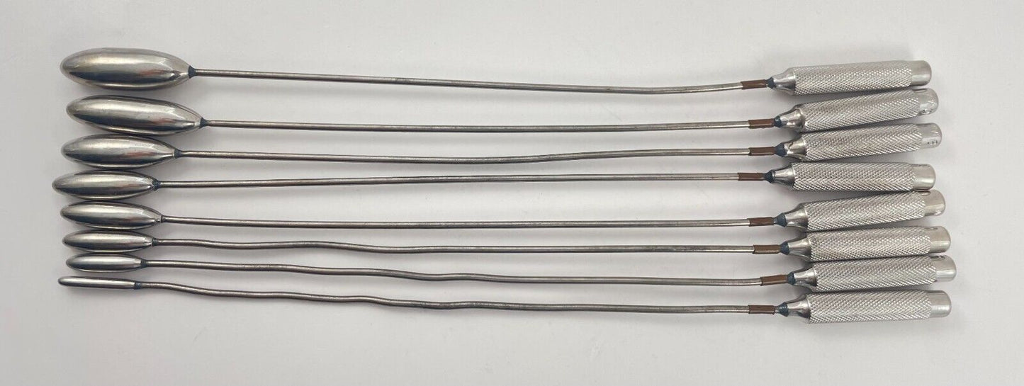 SET OF 8 Garrett Vascular Dilators, Malleable Shaft + 30 DAY WARRANTY!