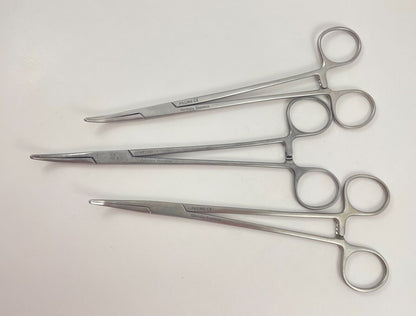 LOT OF 3 Pilling 182390 Schnidt Forceps (Tonsil), Half Curved, 7-1/2"