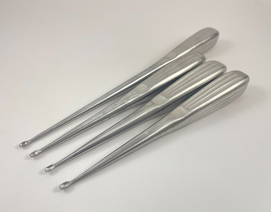 LOT OF 4 KMedic Brun Curette, Straight: KM-46-565, KM 46-519 (2), KM 46-517