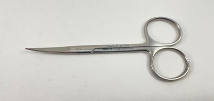 LOT OF 5 Ophthalmic Surgical Scissors, Curved: V. Mueller, Pilling, Argent, API