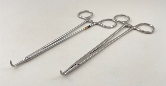 LOT OF 2 Angled Forceps: Scanlan 5005-64 & Sklar + 30 DAY WARRANTY!