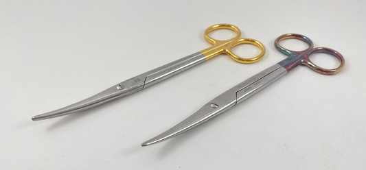 LOT OF 2 Pilling 464615 Mayo Dissecting Scissors, Curved, 6.5" + 30 DAY WARRANTY