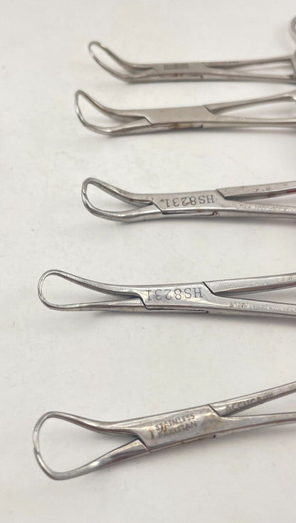 LOT OF 9 Backhaus Towel Forceps: Weck (2) & Unbranded (7) + 30 DAY WARRANTY!