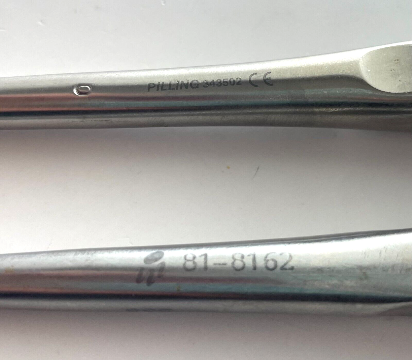 LOT OF 2 Curette: Pilling 343502 Straight, Size 0 & VM81-8162 Angled, Size 000