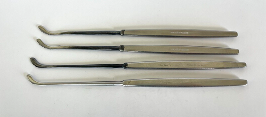 LOT OF 4 Fisher Tonsil Knife/Dissector: V. Mueller MO1230 (2), Pilling (2)