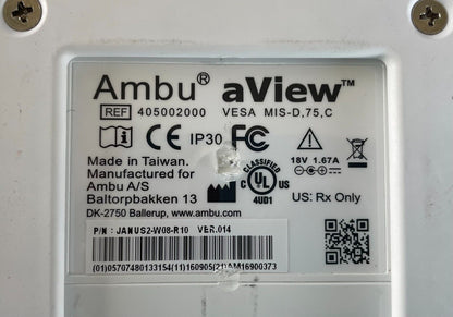 Ambu aView Monitor 405002000 High Resolution Monitor -30 DAY WARRANTY!