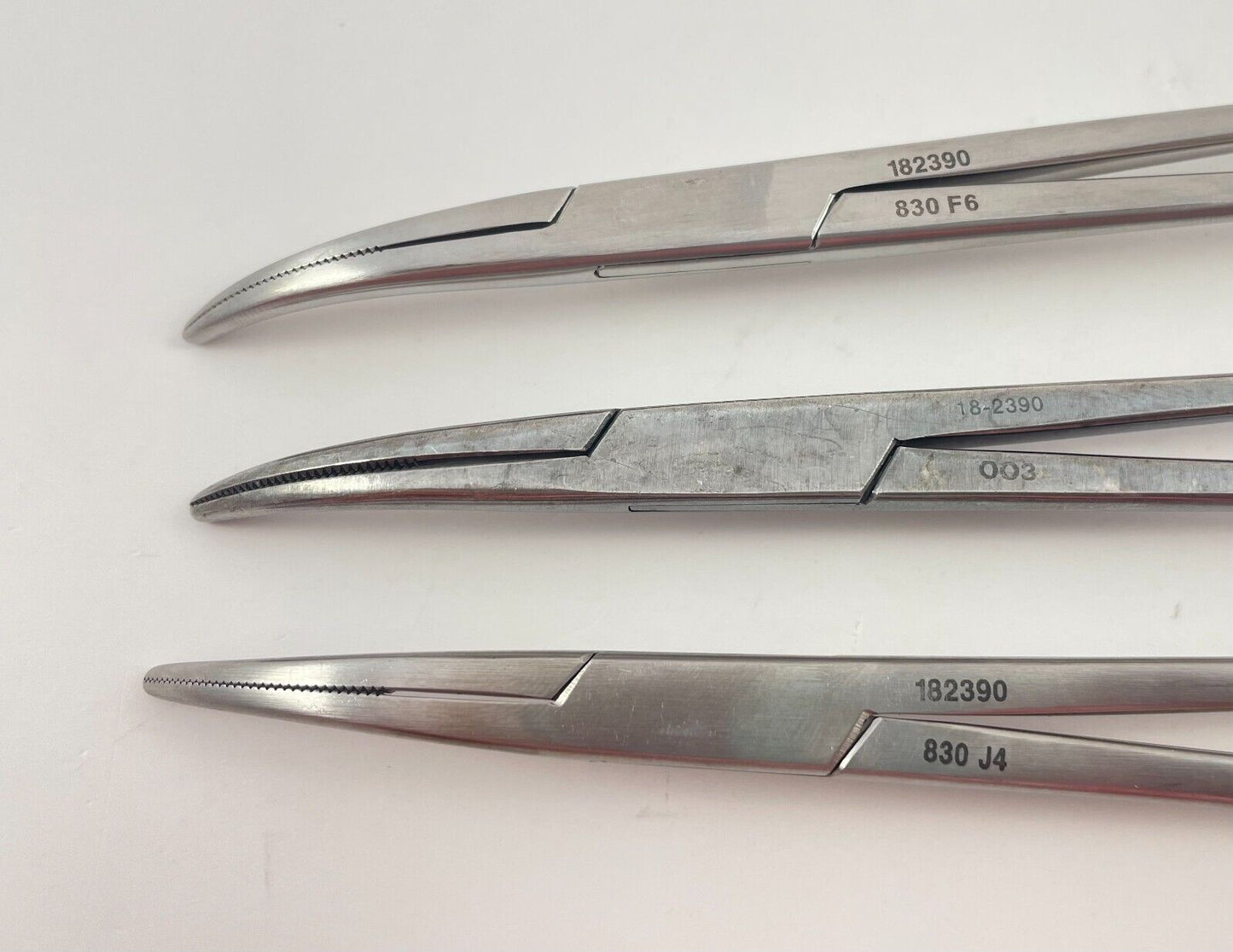 LOT OF 3 Pilling 182390 Schnidt Forceps (Tonsil), Half Curved, 7-1/2"