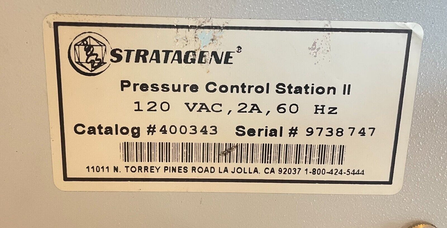 Stratagene 400343 Pressure Control Station + 30 DAY WARRANTY!