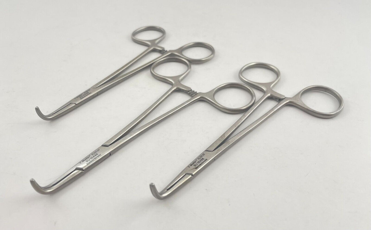 LOT OF 3 V. Mueller SU10496 Mixter Forceps, Right-Angled, Fine, Delicate, 5"