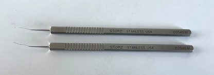 LOT OF 2 Storz E0545 M Sinskey Iris and IOL Hook Curved, 0.2mm