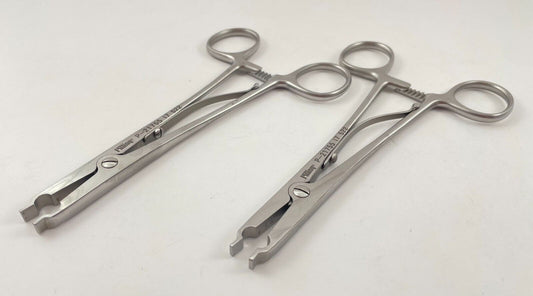 LOT OF 2 Pilling P-21755 Raney Clip Applying Forceps + 30 DAY WARRANTY!