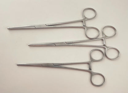 LOT OF 3 Ochsner Forceps: Pilling 476215 (2) & Codman 34-4120 + 30 DAY WARRANTY!