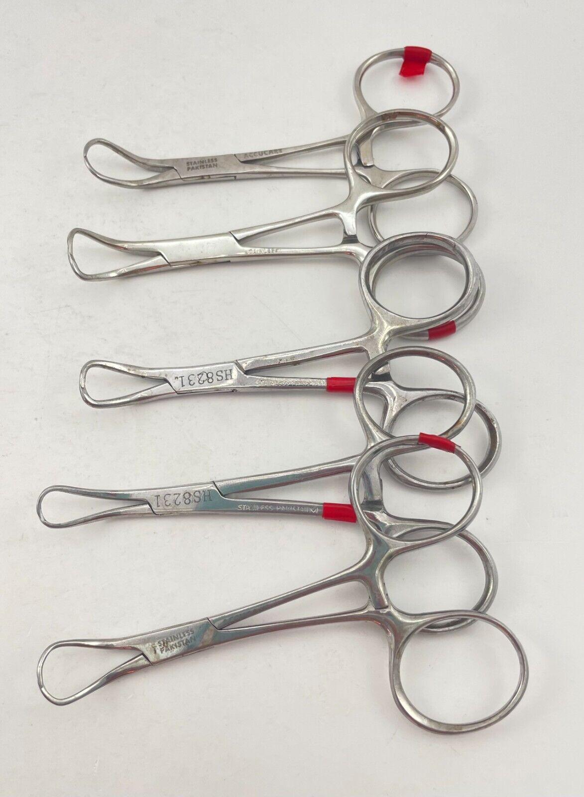 LOT OF 9 Backhaus Towel Forceps: Weck (2) & Unbranded (7) + 30 DAY WARRANTY!