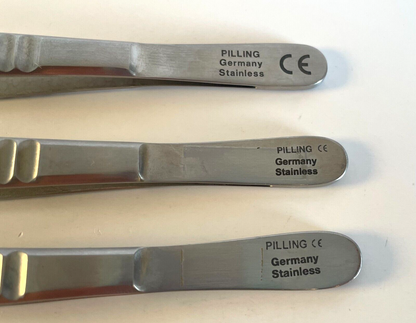 LOT OF 3 Pilling 18-1106 Thumb Dressing Forceps