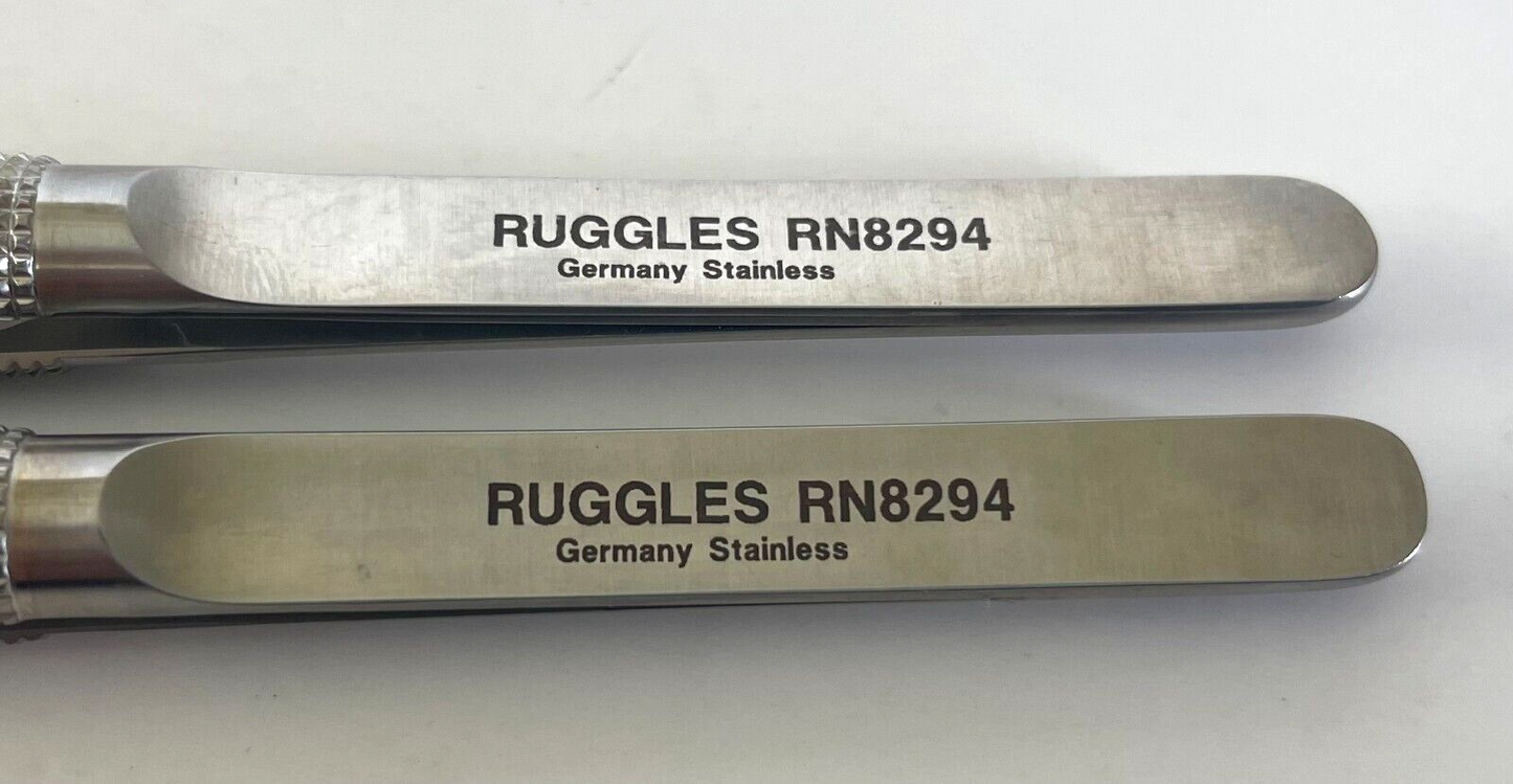 LOT OF 2 Ruggles RN8294 Micro Tying Forceps, Straight, 1x2 Teeth, 0.8mm