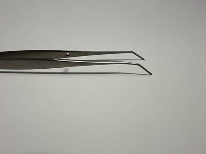 Karl Storz 745716 Tissue Forceps, Angled, 1x2 Teeth, 6"