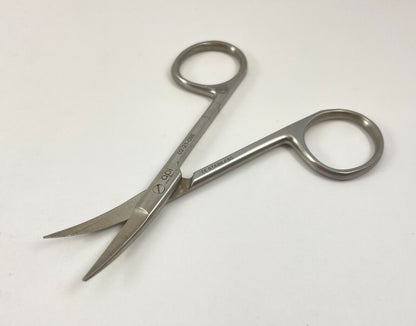 LOT OF 5 Ophthalmic Surgical Scissors, Curved: V. Mueller, Pilling, Argent, API