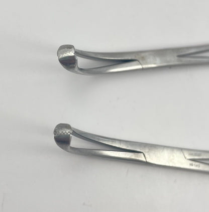 LOT OF 2 V. Mueller MO 1410 White-Lillie Seizing Tonsil Forceps, 7 1/2"