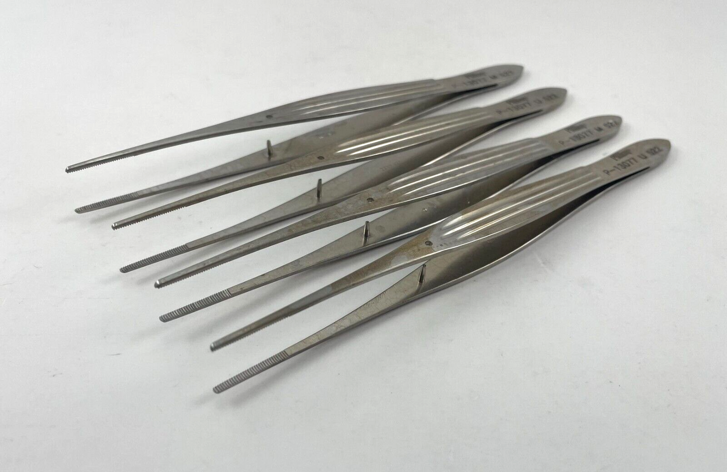 LOT OF 4 Pilling P13077 MCINDOE Dressing Forceps, Serrated Tips, 6"