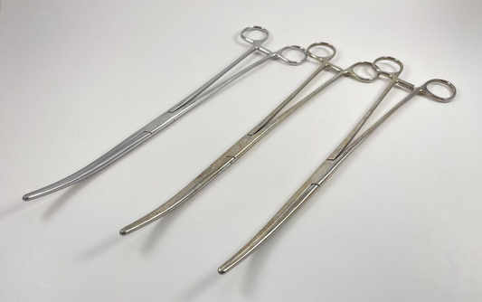 LOT OF 3 Codman 30-8093 Pean Thoracic Forceps, Curved, 12" + 30 DAY WARRANTY!