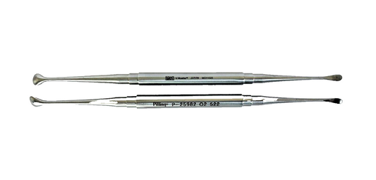 LOT of 2 Molt Curette, Double-Ended Combination: V. Mueller & Pilling