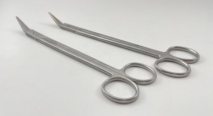 LOT OF 2 KMedic KM 46-821 Mueller Capsule Scissors: Angled, 9 1/2"