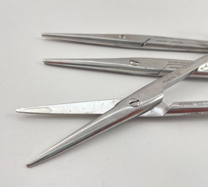 LOT OF 3 Pilling/Weck 464610 Mayo Dissecting Scissors, Straight, 6.5"