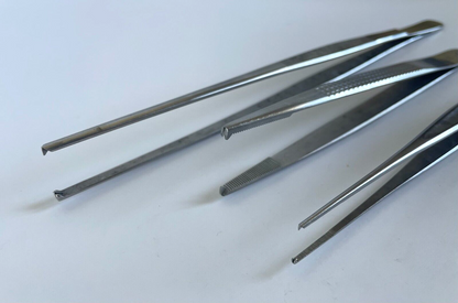 LOT OF 3 Tissue Forceps, Pilling 640524, Pilling 467125, Jarit 130-435