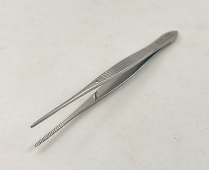 LOT OF 7 Pilling 181600 Iris Dressing Forceps, Straight, Serrated Tips, 4"