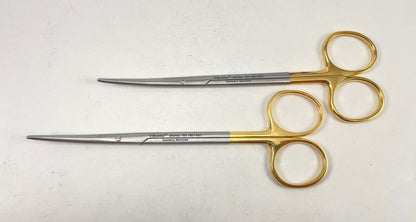 LOT OF 2 V. Mueller RH1651-001 Metzenbaum Dissecting Scissors, Curved, Blunt