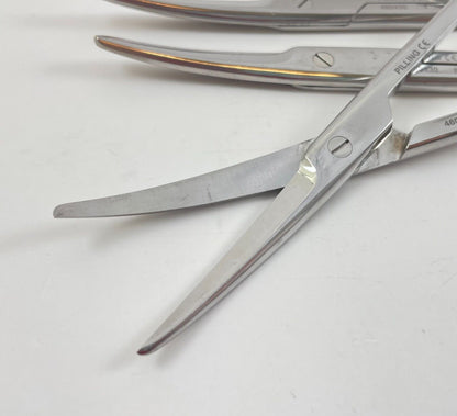 LOT OF 3 Pilling 460430 Mayo Scissors, Curved, 6 3/4" + 30 DAY WARRANTY