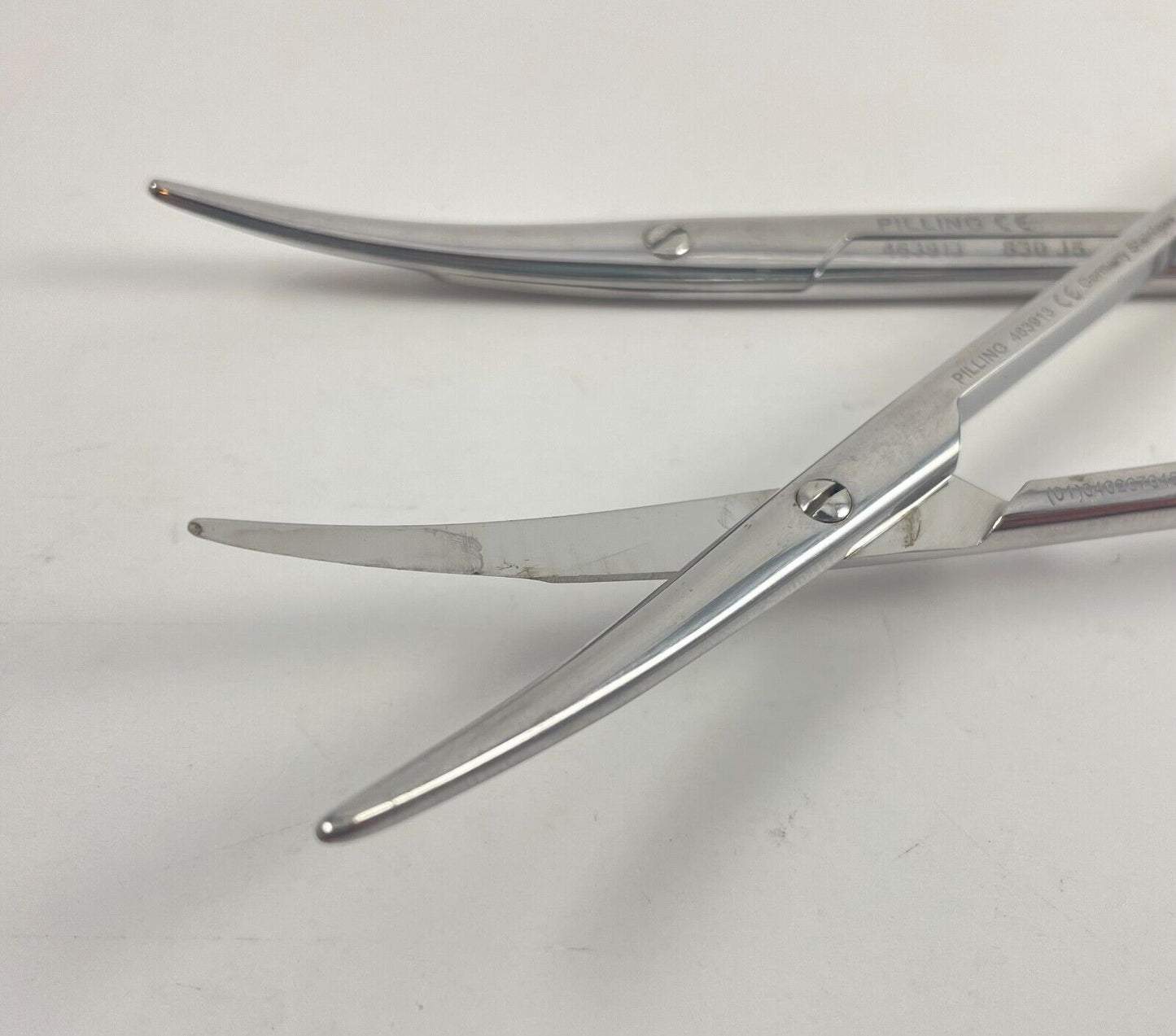 LOT OF 2 Pilling 463913 Ultimate Cut Metzenbaum Scissors, Curved, 7"