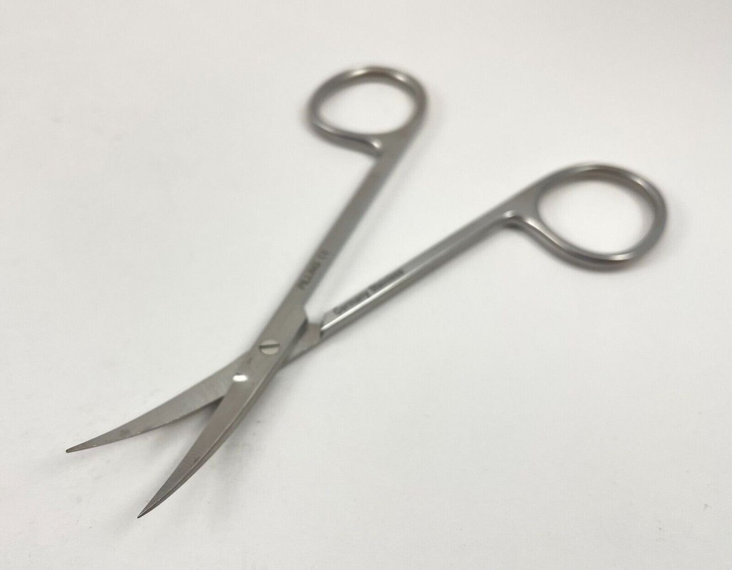 LOT OF 5 Ophthalmic Surgical Scissors, Curved: V. Mueller, Pilling, Argent, API