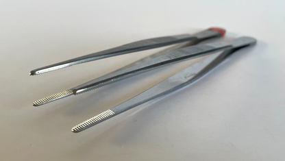 LOT OF 2 Dressing Forceps: V. Mueller SU-2303 & Misdom-Frank 6" - 30 DAY WARRNTY